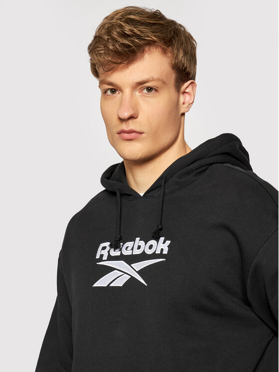 Reebok Суитшърт Classics Foundation Vector GU3879 Черен Oversize ...
