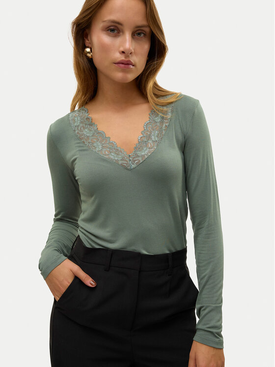 Vero Moda Vero Moda Majica Rosa 10298832 Zelena Regular Fit