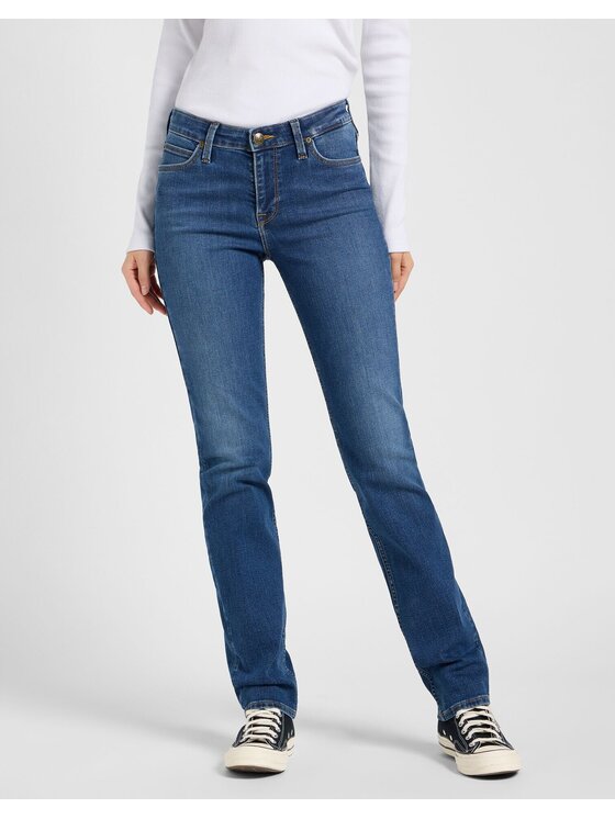 Lee Lee Jeansy MARION Niebieski Straight Leg