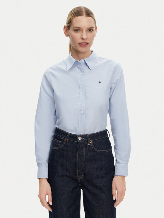 Tommy Hilfiger Tommy Hilfiger Cămașă WW0WW46111 Albastru Relaxed Fit