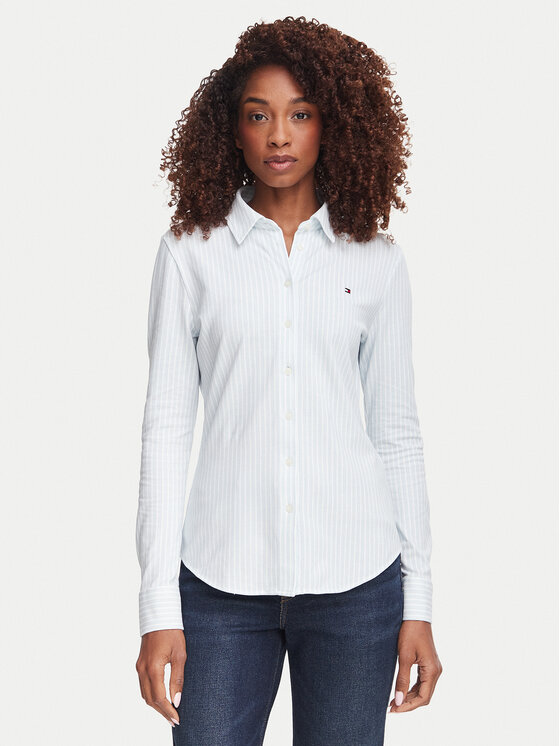 Tommy Hilfiger Tommy Hilfiger Košulja 1985 WW0WW43528 Svijetlo plava Slim Fit