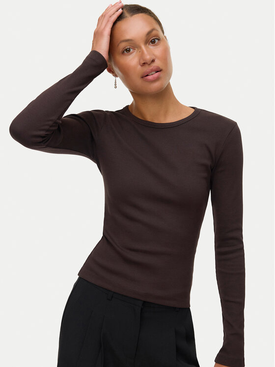 Vero Moda Vero Moda Top Chloe 10306897 Smeđa Slim Fit