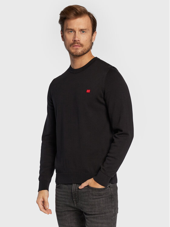 HUGO Hugo Džemper San Cassius-C1 50475083 Crna Regular Fit