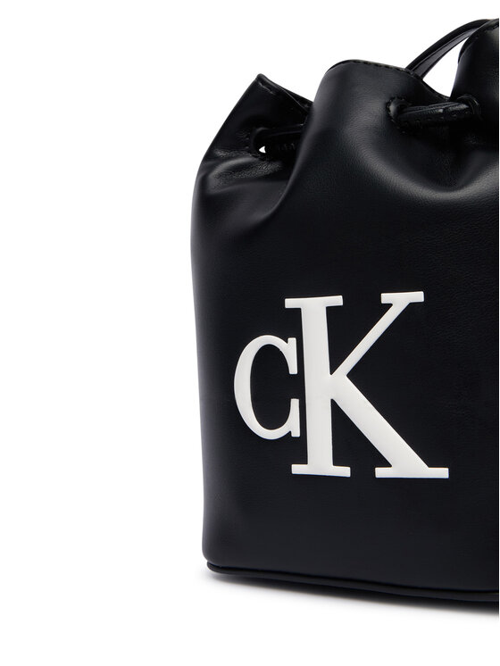 Calvin Klein Calvin Klein Geantă Bold Ck Mini Bucket Crossbody LV04F3870G Negru