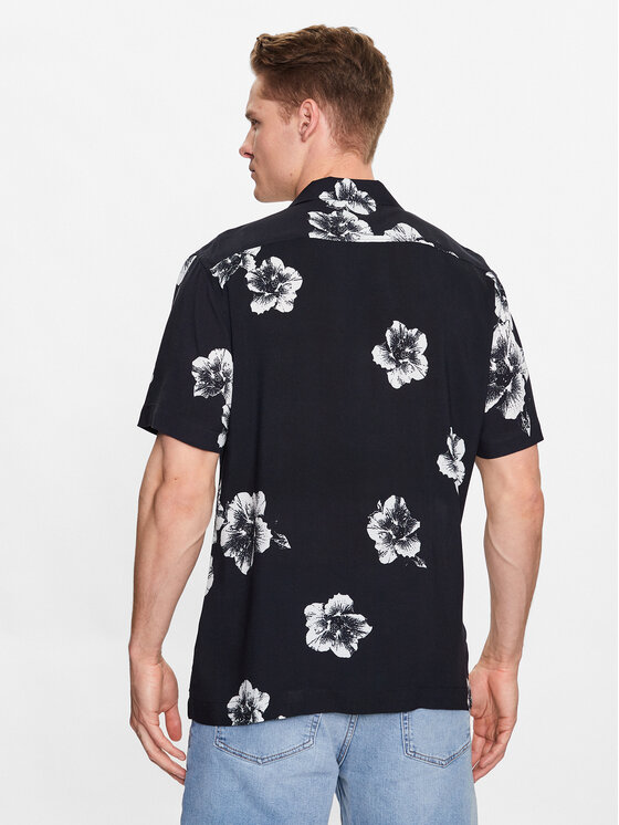 Lindbergh Lindbergh Πουκάμισο 30-203425 Μαύρο Relaxed Fit