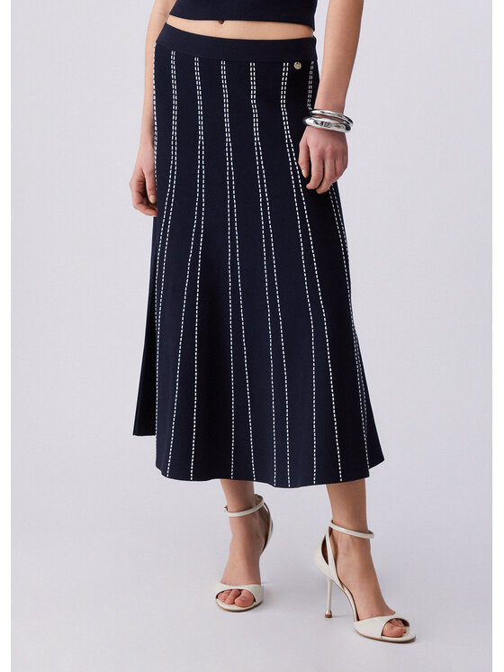 Liu Jo Liu Jo Spódnica midi WA6148MA81RL9057 Fioletowy Regular Fit