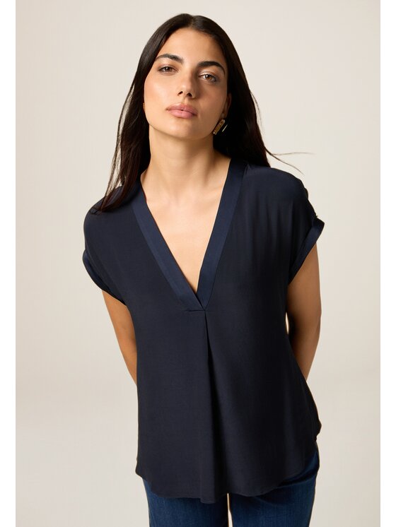 Oltre Oltre Blusa 2488J000731N034 Blu Regular Fit