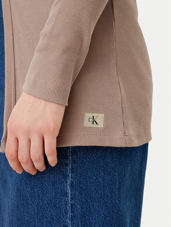 Calvin Klein Jeans Calvin Klein Jeans Кардиган J20J224761 Бежов Slim Fit