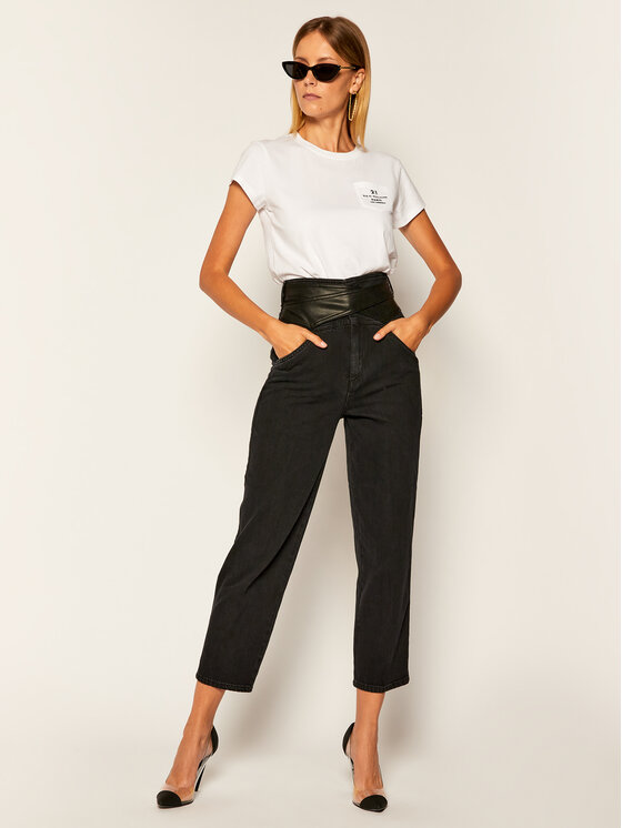 PINKO Pinko Boyfriend džinsai Shelby Al 20-21 PDEN 1J10H2 Y647 Juoda Relaxed Fit