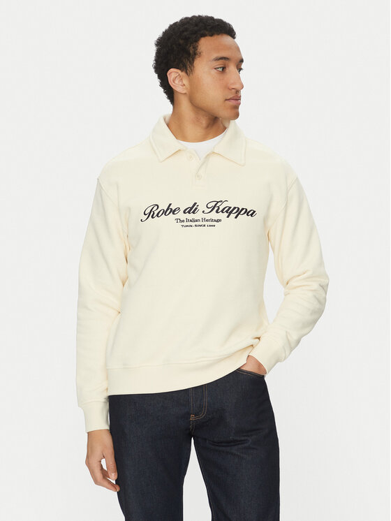 Robe di Kappa Robe di Kappa Felpa Robe Giovani 631373W Écru Regular Fit