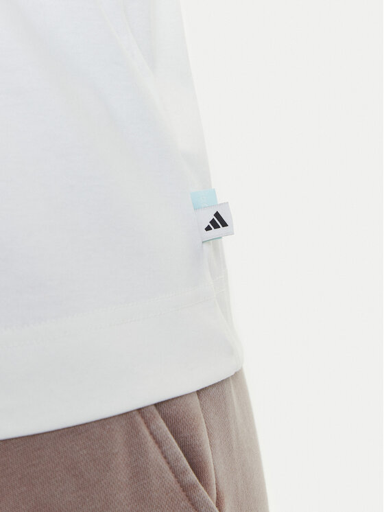 adidas adidas Tričko Cat Patch Graphic JV8515 Biela Regular Fit