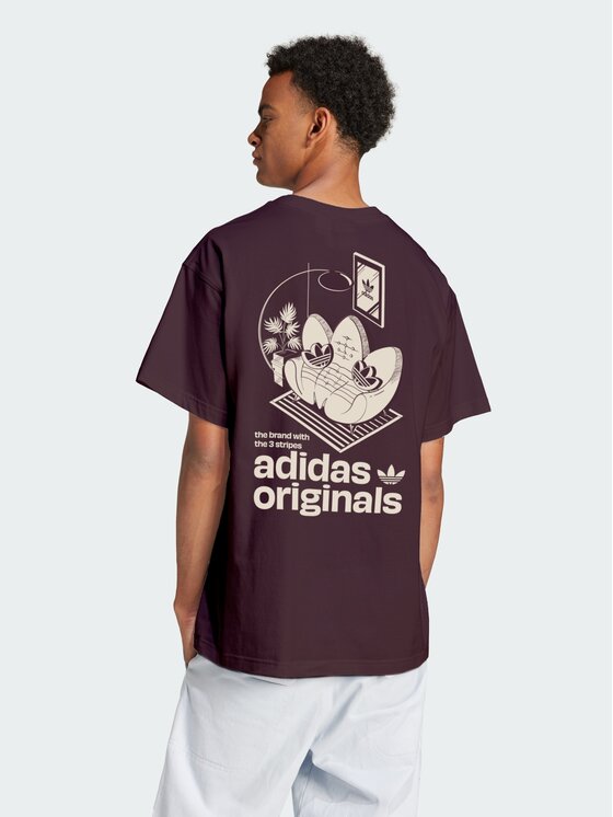 adidas adidas T-Shirt Sofa Graphic Tee Czerwony Oversize