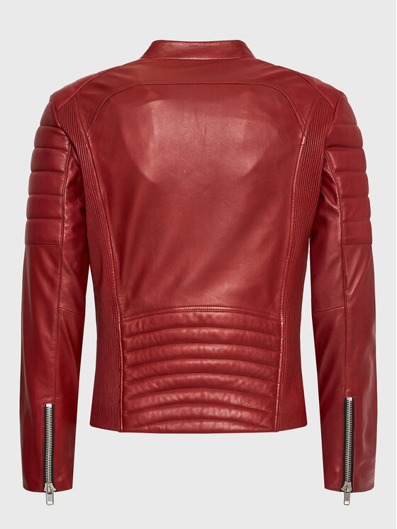 Serge Pariente Serge Pariente Nahkjope Gladiator Punane Regular Fit