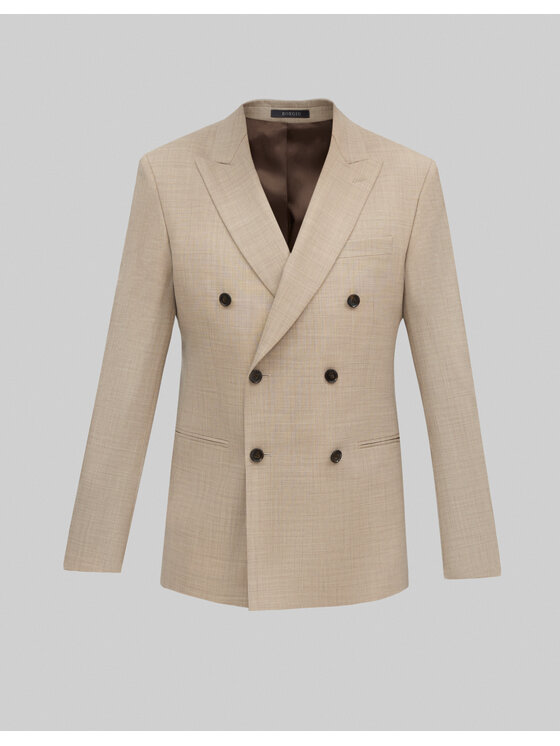 Borgio Borgio Marynarka Morgano II Beżowy Slim Fit