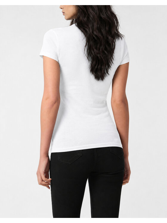 PHILIPP PLEIN PHILIPP PLEIN Tričko 31070 Biela Skin Tight Fit