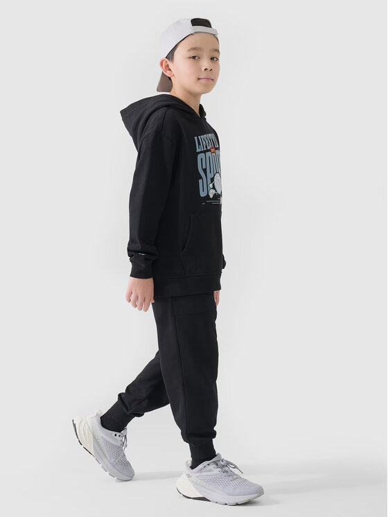 4F 4F Mikina 4FJRSS25TSWSM2041-20S Čierna Regular Fit