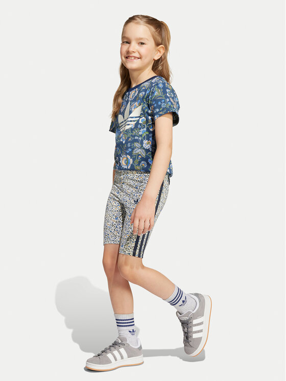 adidas adidas Komplekti kuuluvad t-särk ja šortsid Liberty London JV7722 Tumesinine Slim Fit