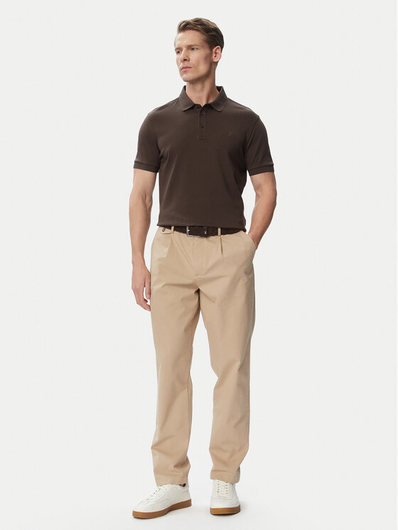 Tommy Hilfiger Tommy Hilfiger Riidest püksid Harlem MW0MW43158 Beež Straight Fit