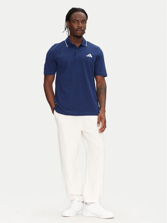 adidas adidas Polo majica Essentials Small Logo JE9021 Mornarsko modra Regular Fit
