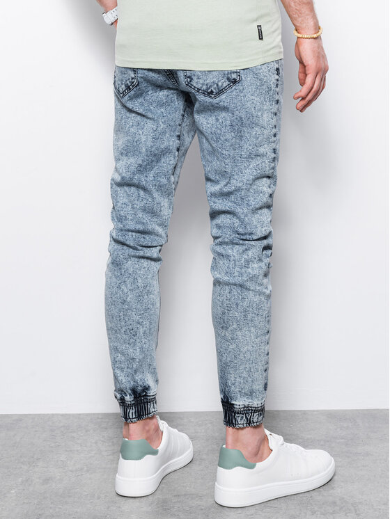 Ombre Ombre Jeansy P1027 Modrá Jogger Fit