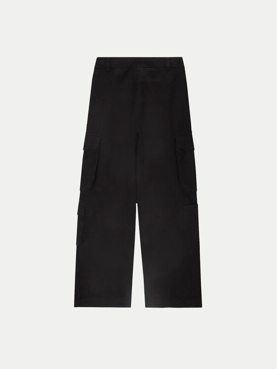 Coccodrillo Coccodrillo Hlače iz tkanine ZC4119101SGJ Črna Regular Fit