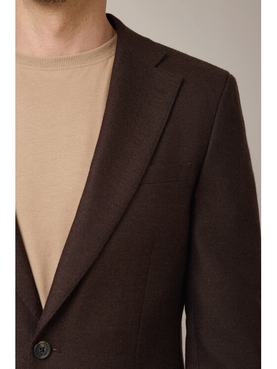 Lancerto Lancerto Marynarka Ferla MA073225000010 Brązowy Slim Fit