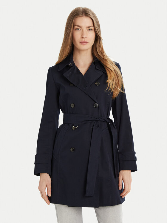 Marella Marella Trench Roseto 2513021021 Blu scuro Regular Fit