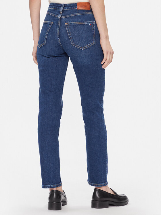 Tommy Hilfiger Tommy Hilfiger Jeans hlače Classic WW0WW40648 Mornarsko modra Straight Fit
