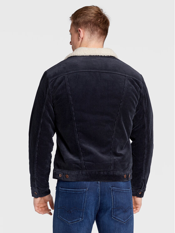 Wrangler Wrangler Giacca di transizione Sherpa W4MS88114 112320904 Blu scuro Regular Fit