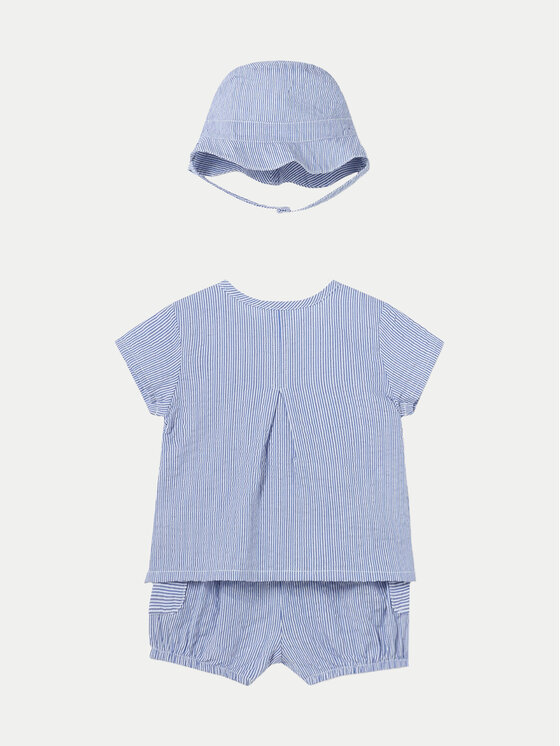 Mayoral Mayoral Set cămașă și șorturi din material textil 1207 Albastru Regular Fit