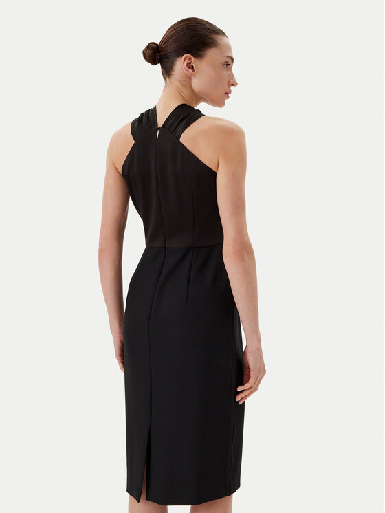 BOSS BOSS Kokteilinė suknelė Datinar 50538291 Juoda Slim Fit
