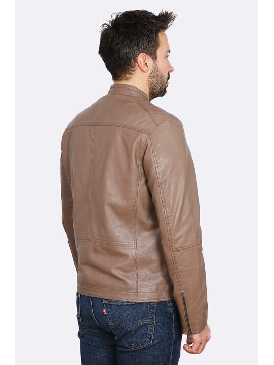David Ryan David Ryan Kurtka skórzana BOSTON Brązowy Regular Fit