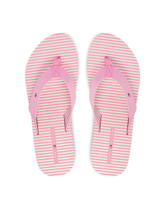 Tommy Hilfiger Tommy Hilfiger Джапанки Th Ithaca Stripe Summer Sandal FW0FW09192 Розов