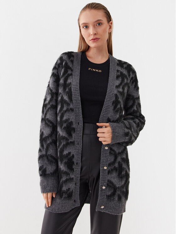 PINKO Pinko Kardigan Iguana 101712 A14L Šedá Regular Fit