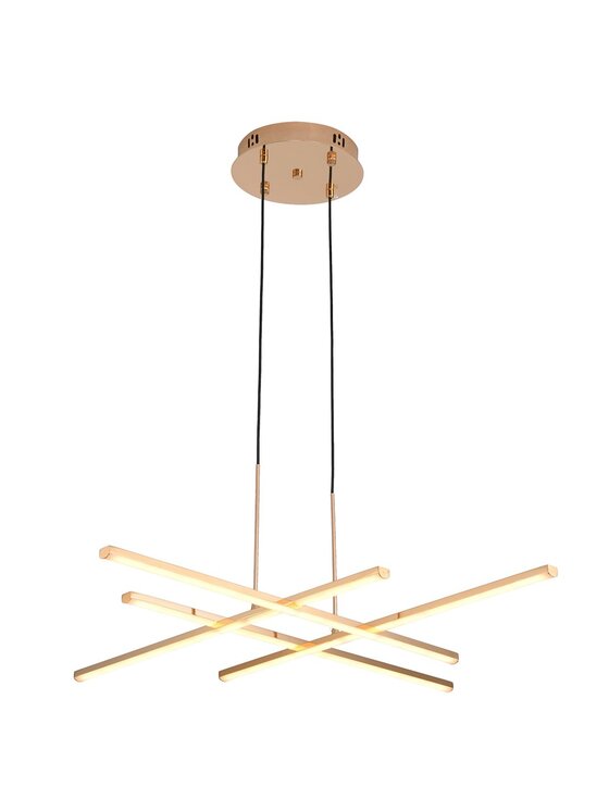 MIAhome MIAhome Lampa wisząca CRISS CROSS LED złota 78 cm Złoty