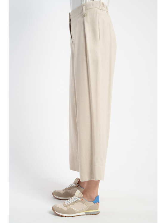 CLICK CLICK Παντελόνι υφασμάτινο 30-422 Μπεζ Relaxed Fit