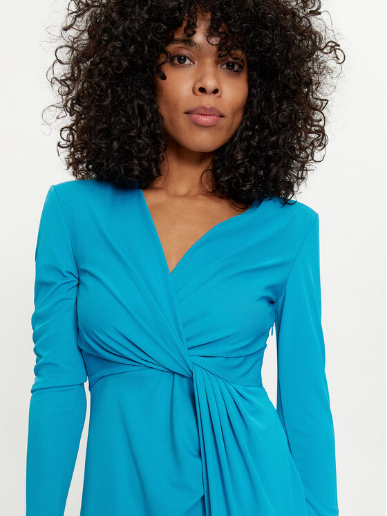 Silvian Heach Silvian Heach Večerna obleka GPP24429VE Modra A-Line Fit