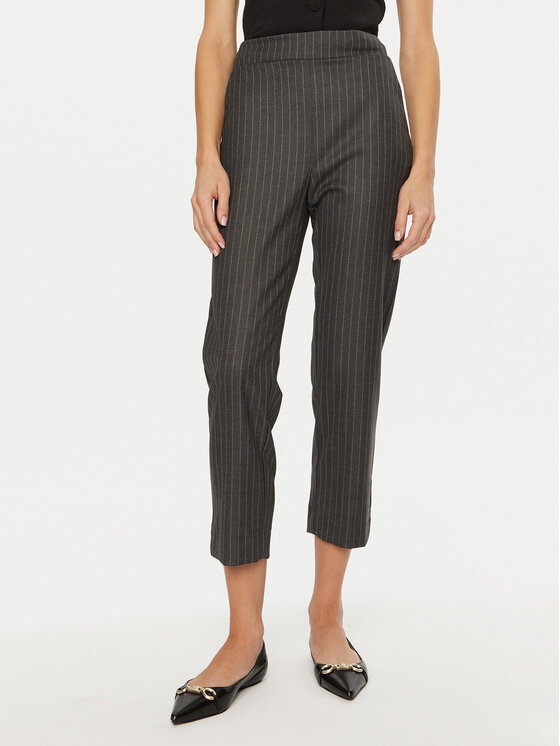 Maryley Maryley Текстилни панталони 24IB616/M11 Сив Regular Fit