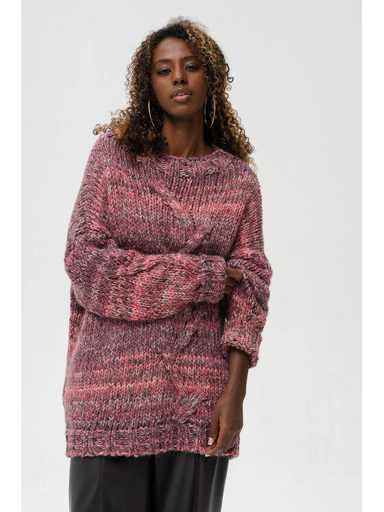 blue shadow blue shadow Sweter Klipo Fioletowy Regular Fit