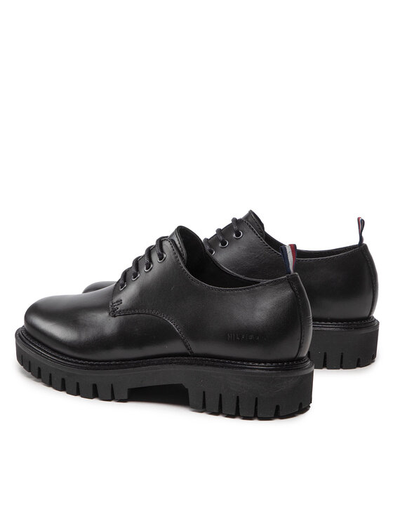 Tommy Hilfiger Tommy Hilfiger Cipele Premium Casual Chunky Lth Shoe FM0FM04210 Crna