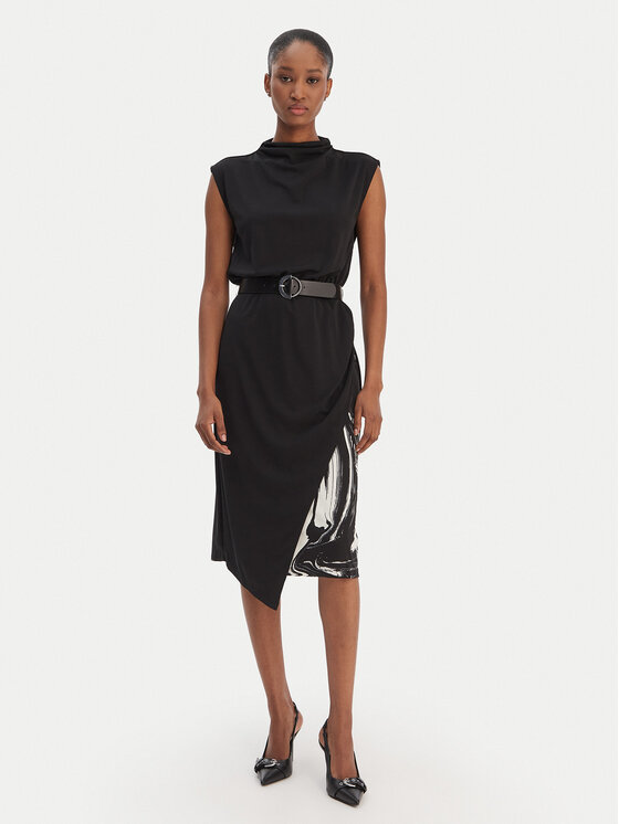 DKNY DKNY Hétköznapi ruha DD5J2P42 Fekete Regular Fit