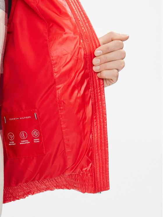 Tommy Hilfiger Tommy Hilfiger Pernata jakna New York Gloss WW0WW40836 Crvena Relaxed Fit