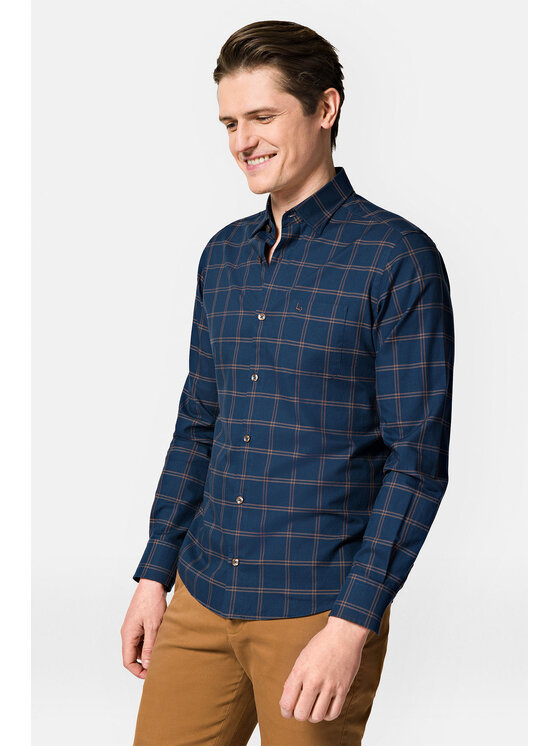 Lancerto Lancerto Koszula Camila KO073222000011 Granatowy Slim Fit
