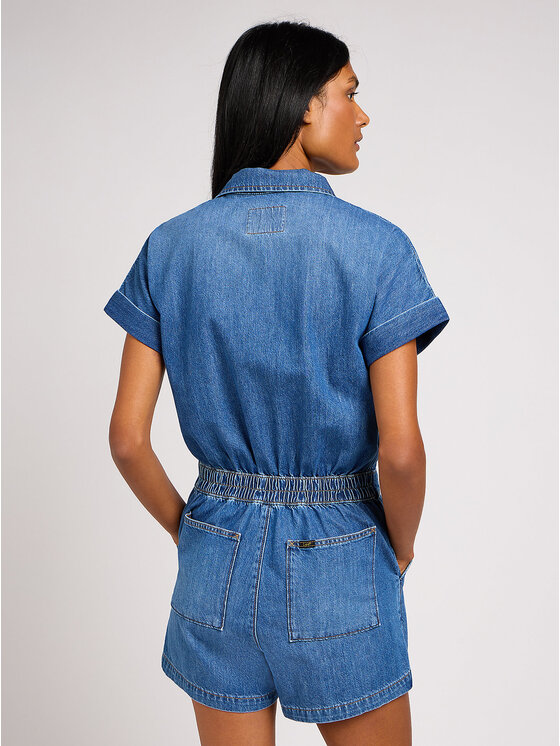 Lee Lee Jumpsuit SHORT UNIONALL Blu Regular Fit