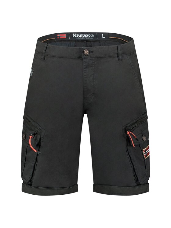 Geographical Norway Geographical Norway Bermudy SY1692H/GN-Black Czarny Regular Fit
