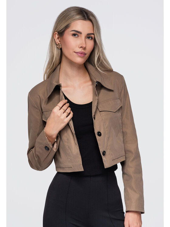 Ombre Ombre Sako OW-BL-E0007 Béžová Slim Fit