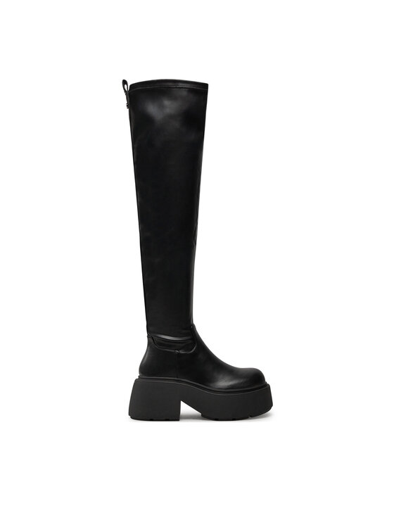 Cizme Buffalo Vicious Stretch Overknee 1223076 Negru