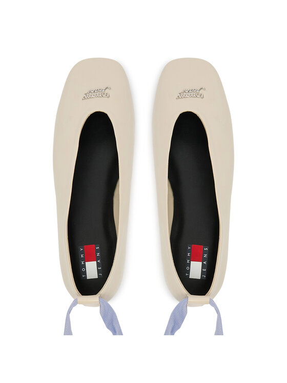 Tommy Jeans Tommy Jeans Balerinos Tjw Ballerina With Laces EN0EN02939 Écru