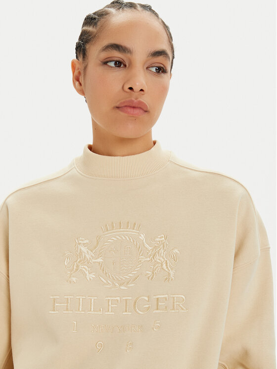 Tommy Hilfiger Tommy Hilfiger Μπλούζα Varsity WW0WW43495 Μπεζ Relaxed Fit