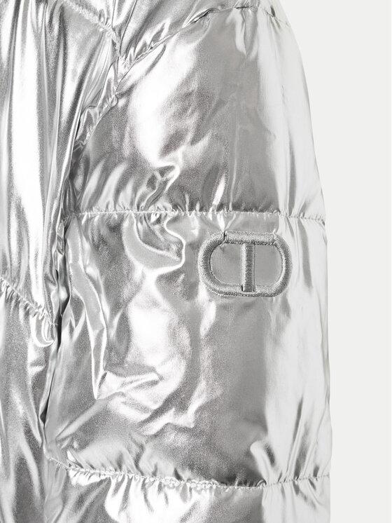 TWINSET TWINSET Talvejope 242GJ2210 Hõbedane Loose Fit